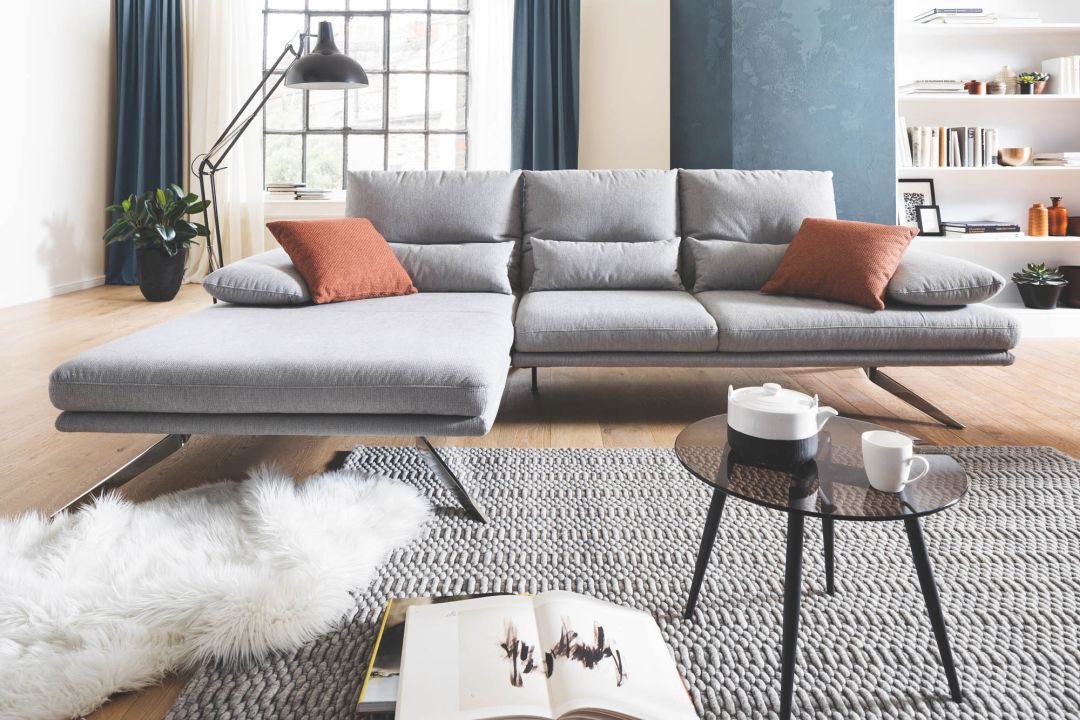 Wohnlandschaft Oxnard light grey 297 x 168 cm