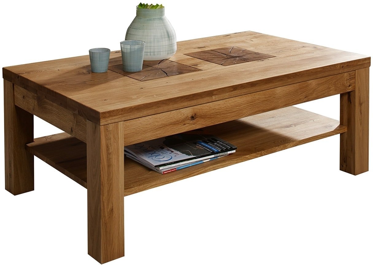 Couchtisch Woodlane Wildeiche natur geölt 118 x 70 cm