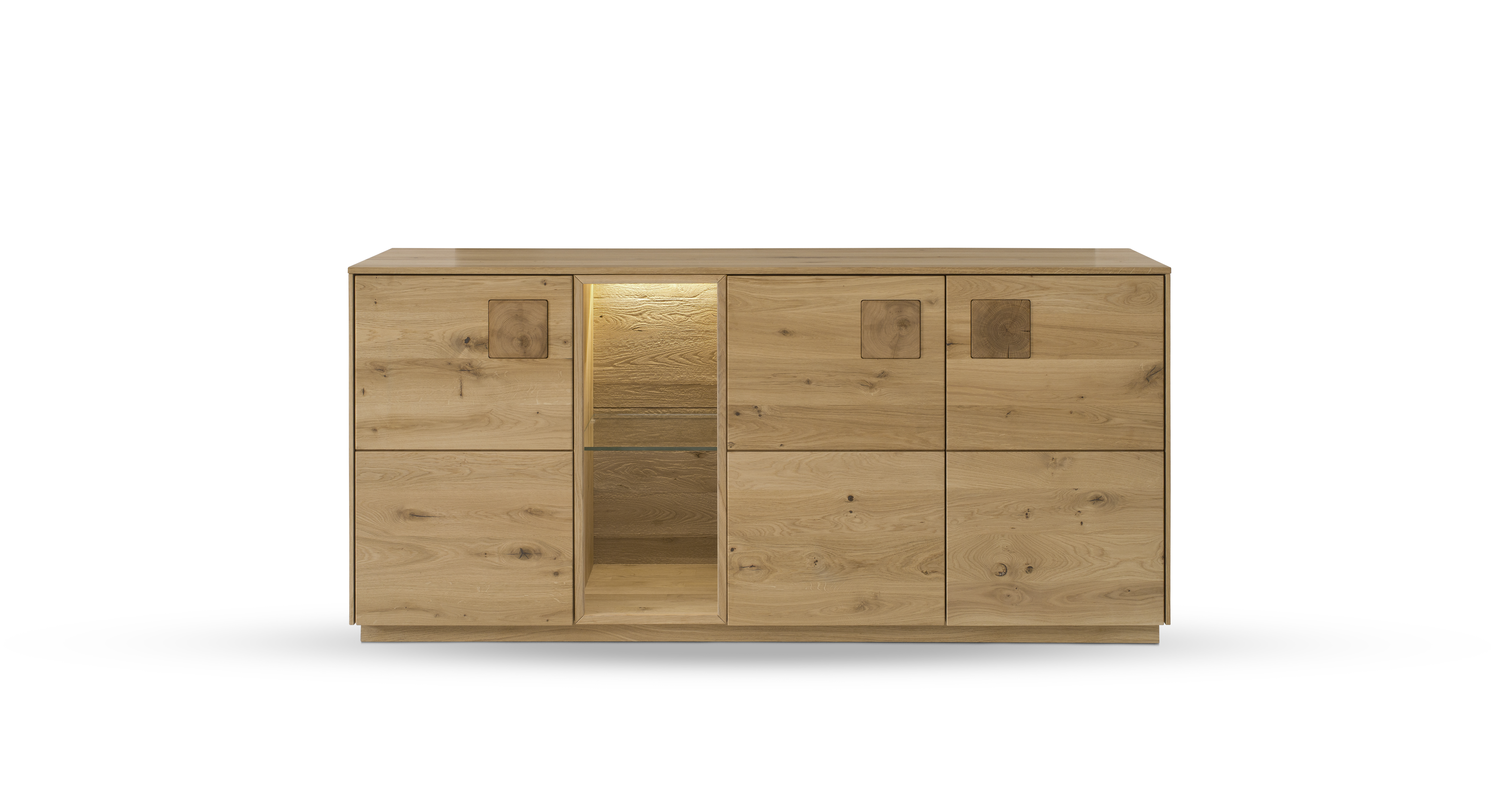 TPT Möbel Sideboard Davos Wildeiche natur 170 x 43,5 cm