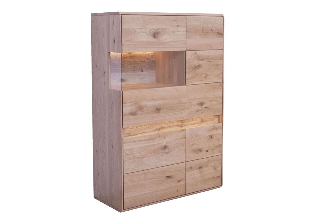 G+K Highboard II-L Emma WZ-0303 Wildeiche geölt 103 x 151 cm