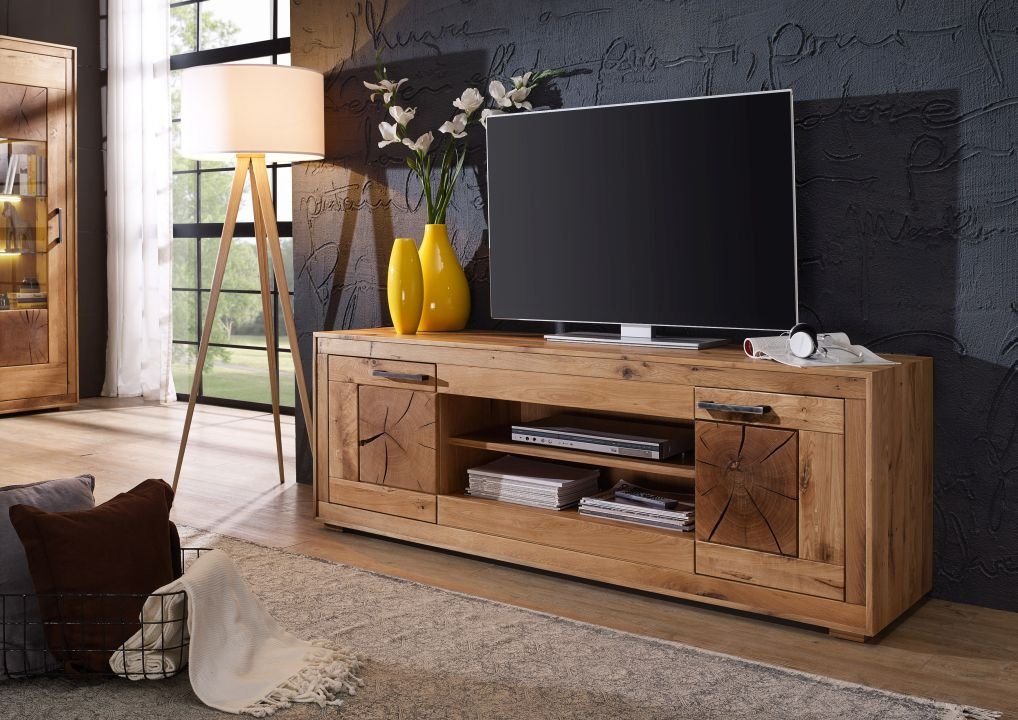 TV-Element Woodlane Wildeiche natur geölt 200 x 62 cm