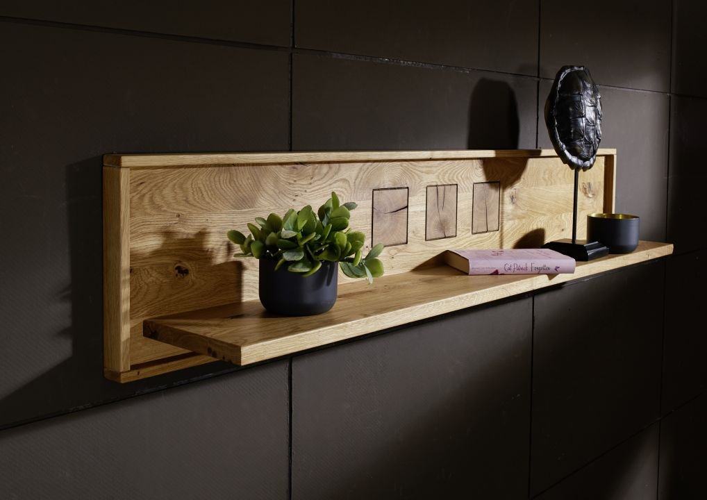 VERKAUFT - Wandboard Woodlane Wildeiche natur geölt 150 x 30 cm - AUSSTELLUNGSSTÜCK