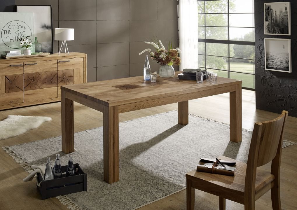Esstisch Woodlane Wildeiche natur geölt 200 x 100 cm