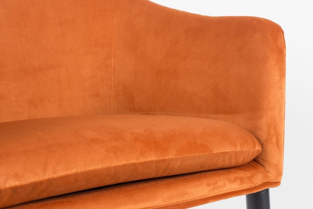 Armlehnenstuhl Catelyn Velvet orange