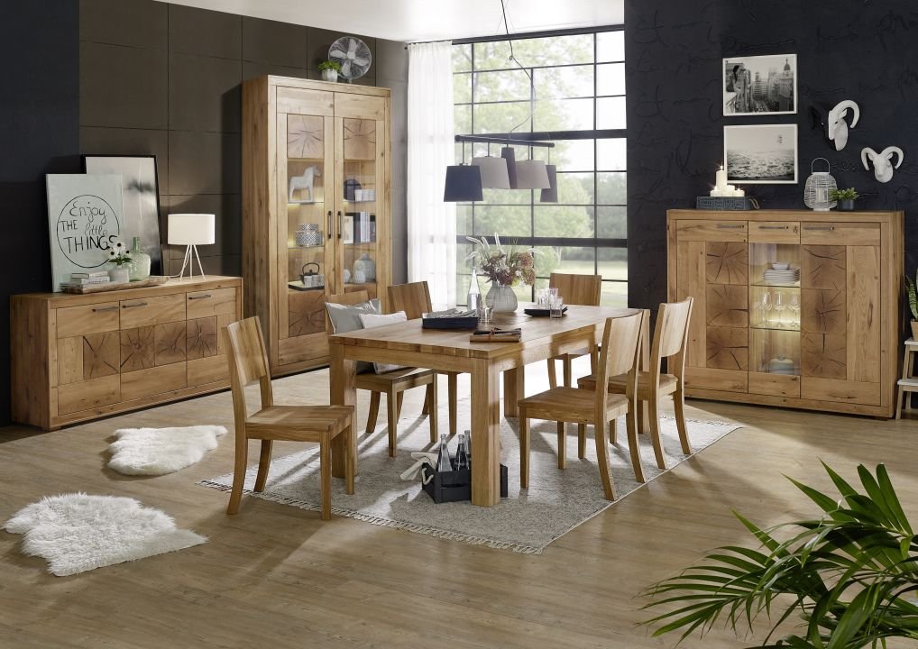Esstisch Woodlane Wildeiche natur geölt 200 x 100 cm