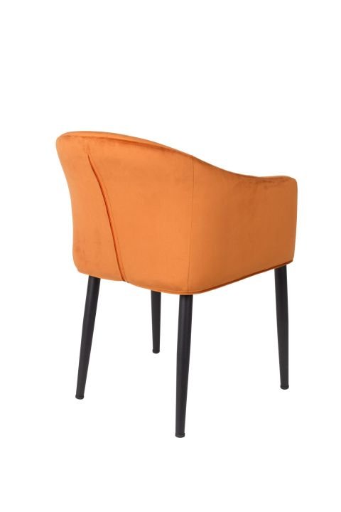 Armlehnenstuhl Catelyn Velvet orange