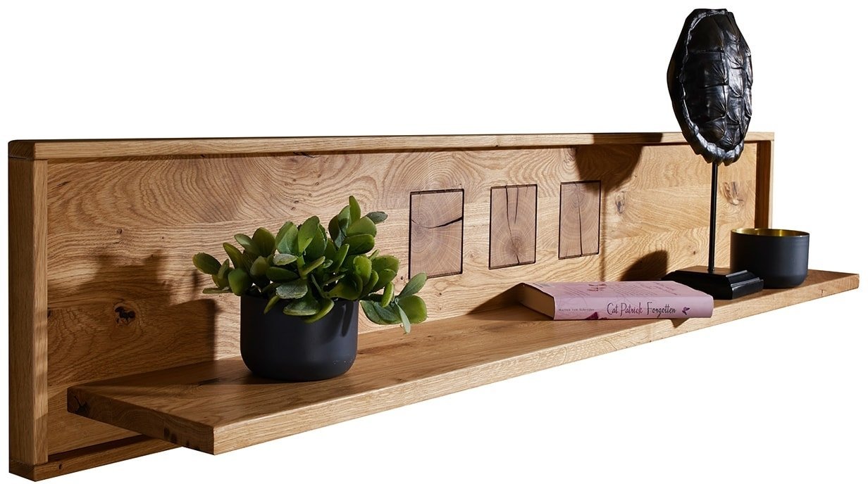 VERKAUFT - Wandboard Woodlane Wildeiche natur geölt 150 x 30 cm - AUSSTELLUNGSSTÜCK