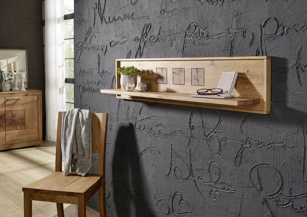 Wandboard Woodlane Wildeiche natur geölt 130 x 30 cm