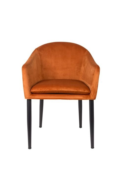 Armlehnenstuhl Catelyn Velvet orange