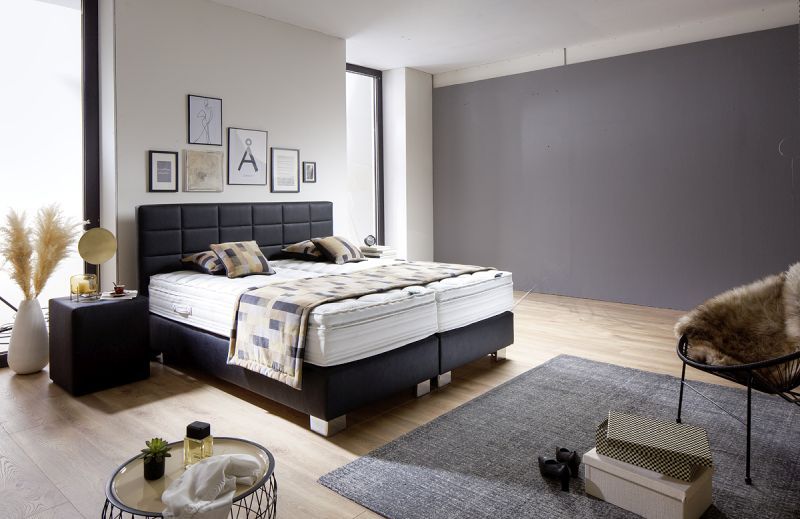 f.a.n Frankenstolz Boxspringbett Silver Express anthrazit 180 x 200 cm