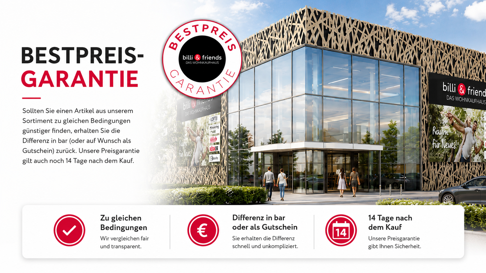 Bestpreis-Garantie bei billi & friends Möbelhaus in Mülheim-Kärlich bei Koblenz