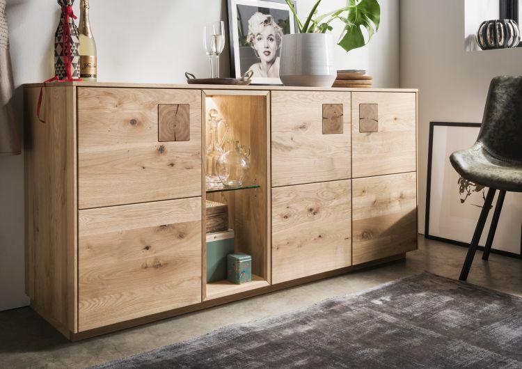 TPT Möbel Sideboard Davos Wildeiche natur 170 x 43,5 cm