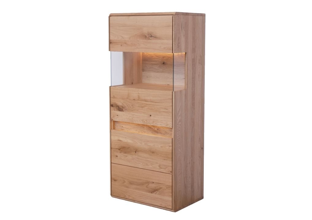 G+K Highboard I-R Emma WZ-0303 Wildeiche geölt 63 x 151 cm