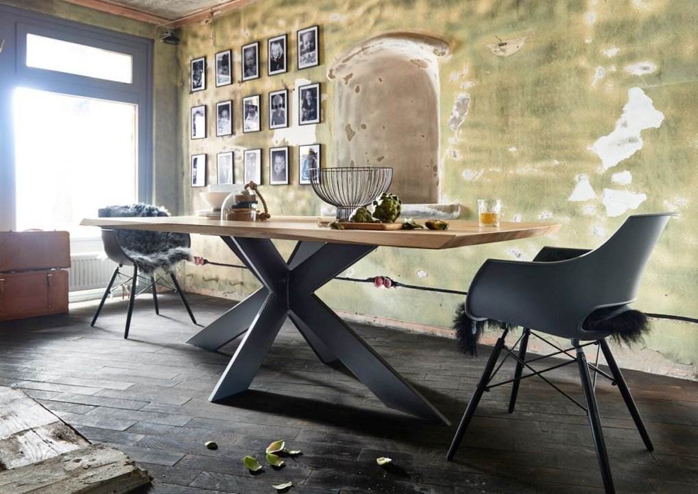Bodahl Tisch Extreme Wildeiche Bianco 240 x 110 cm