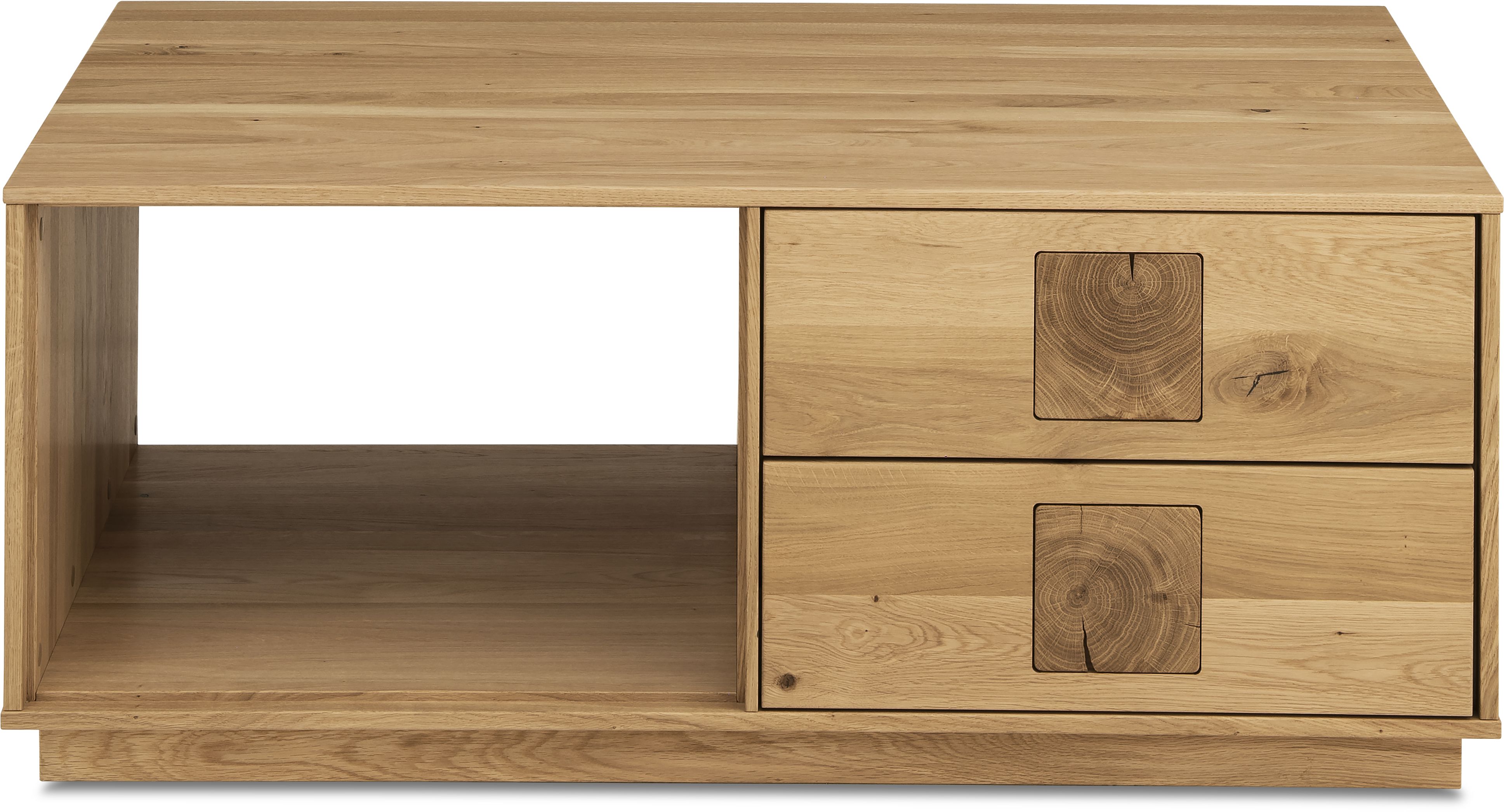 TPT Möbel Couchtisch Davos Wildeiche natur 110 x 70 cm
