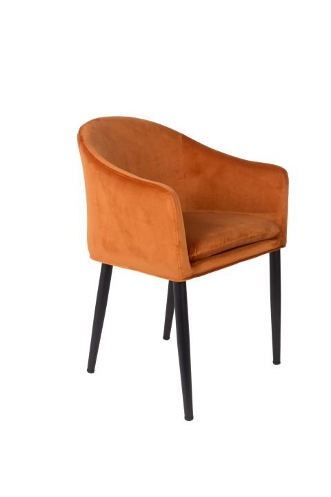 Armlehnenstuhl Catelyn Velvet orange