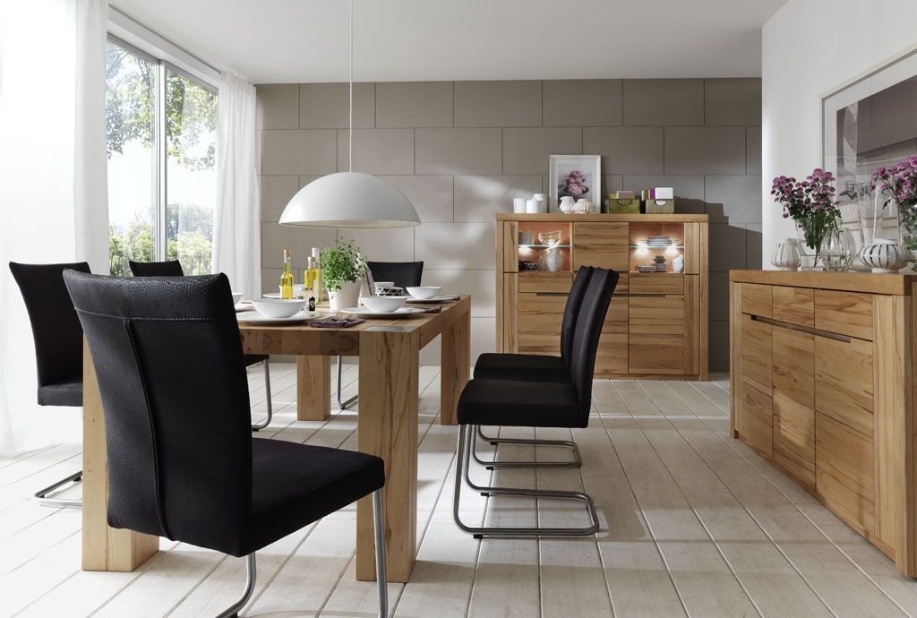 Sideboard Horaz eckige Lisene Kernbuche geölt 173 x 94 cm